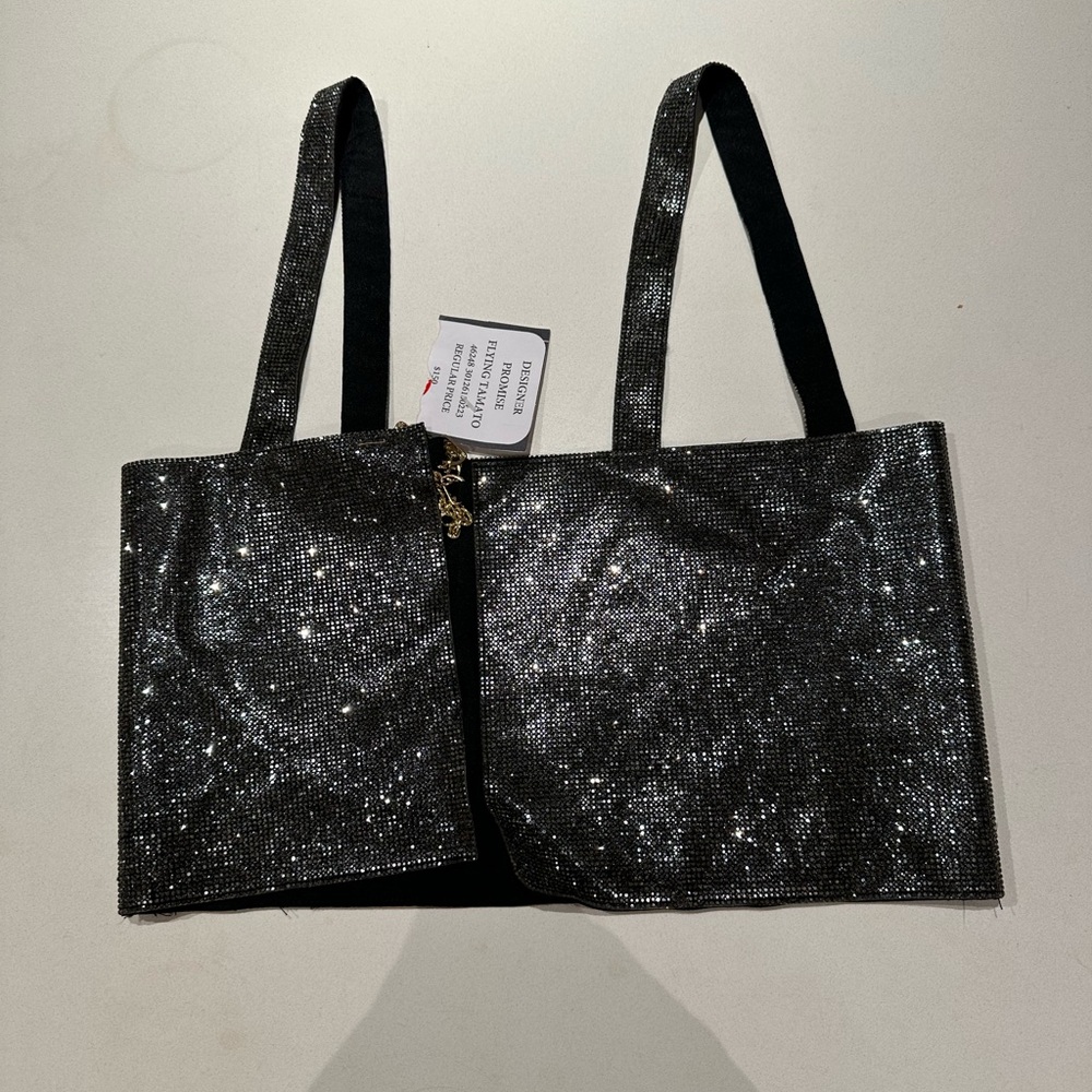 Glam Charcoal sparkle square cropped tank top - Picture 8 of 11